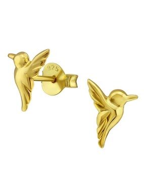 14k Gold Vermeil Ting Bird Stud Earrings